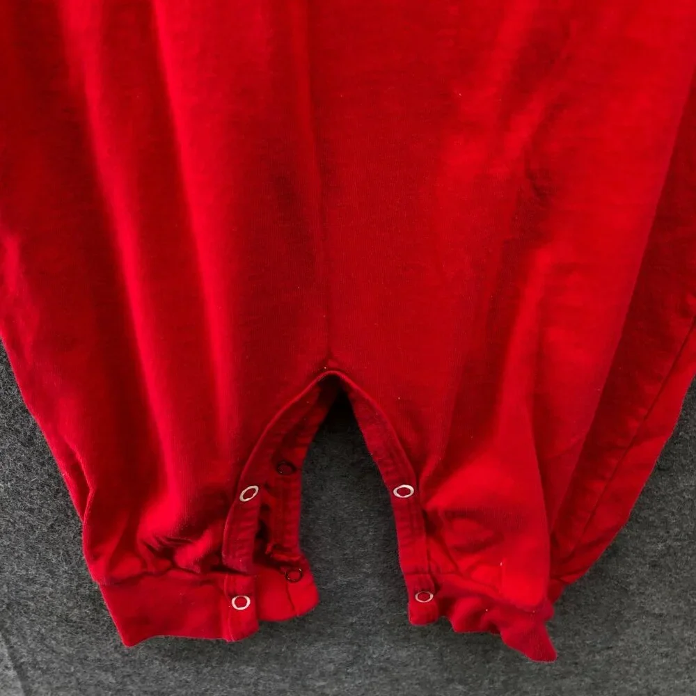 Vintage Baby 18M M.D. Anderson‎ Cancer Center Christmas One Piece Red Holiday